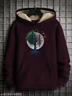 Winter Wear Hoodie with Fur Inside Hood | Warm Sweatshirt for Men | Stylish Oversized Hoodie