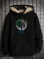 Winter Wear Hoodie with Fur Inside Hood | Warm Sweatshirt for Men | Stylish Oversized Hoodie