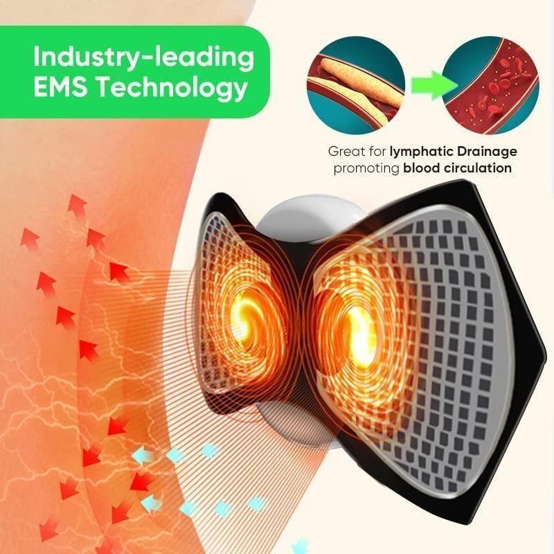 EMS device with text about industry-leading technology and benefits for lymphatic drainage.