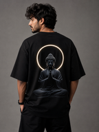 Black Buddha Om oversized T-shirt Back
