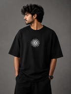Black Buddha Om oversized T-shirt Front