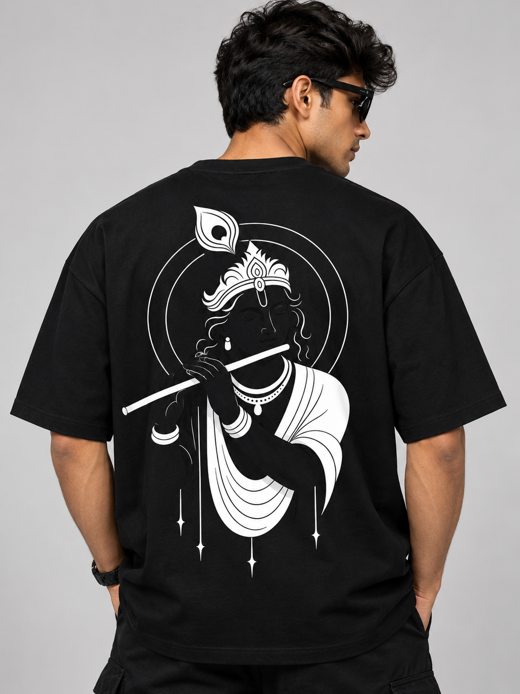 Divine Melody — Krishna Oversized T-Shirt