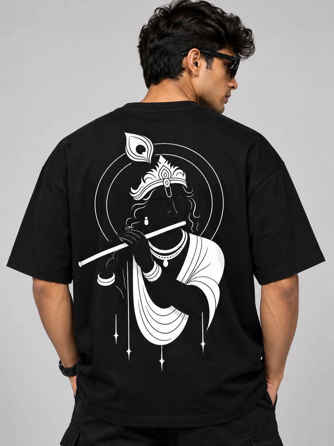 Divine Melody — Krishna Oversized T-Shirt