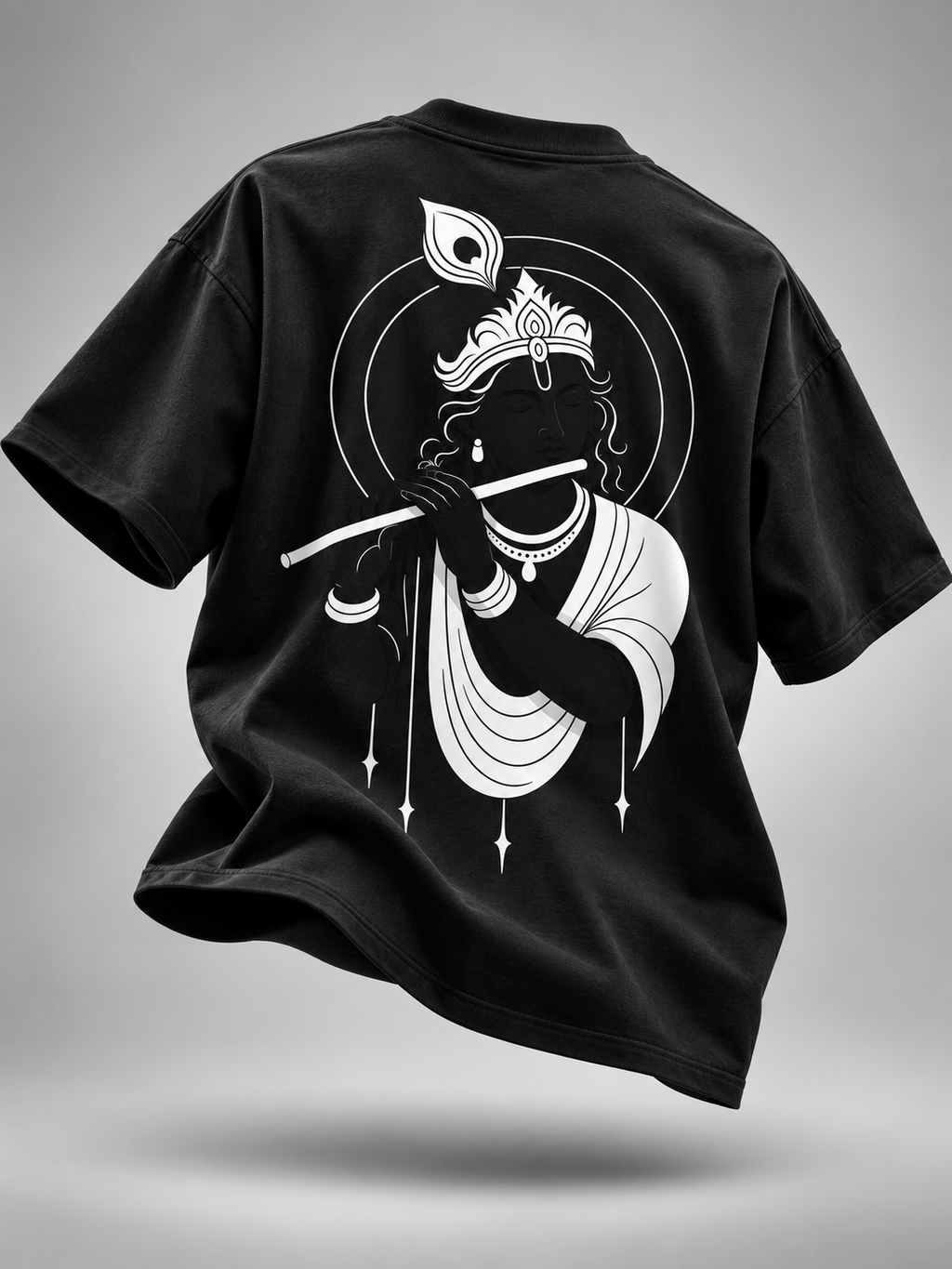 Divine Melody — Krishna Oversized T-Shirt