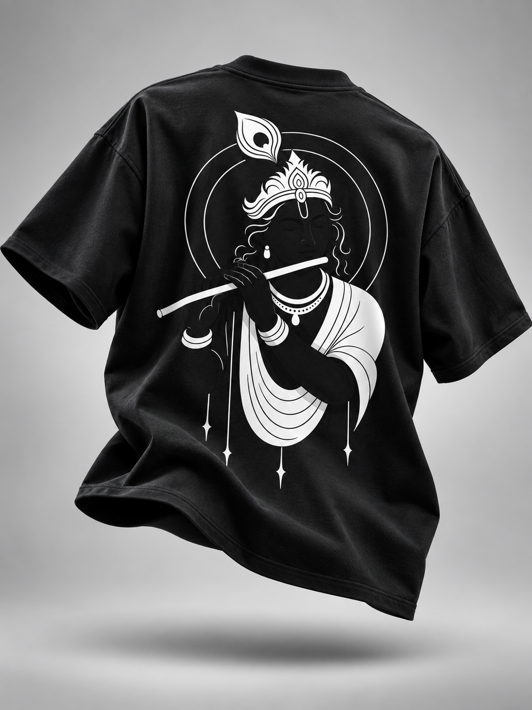 Divine Melody — Krishna Oversized T-Shirt