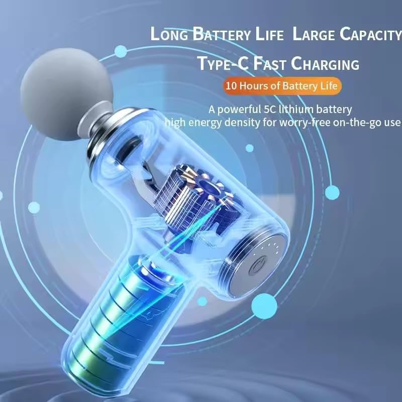 Mini Massage Gun Deep Tissue Portable 6 Speeds